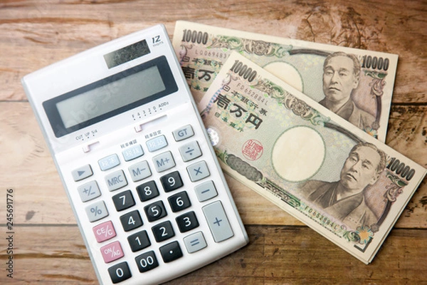 Obraz お金と電卓