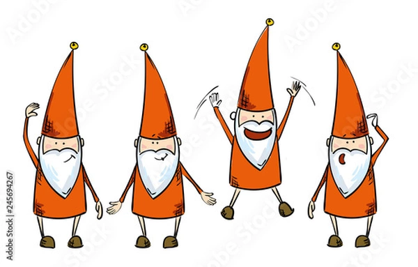 Obraz karły na czerwono