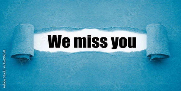 Obraz Paper work with we miss you