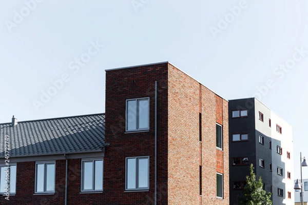 Fototapeta Modern dutch residential architecture in Apeldoorn centrum.