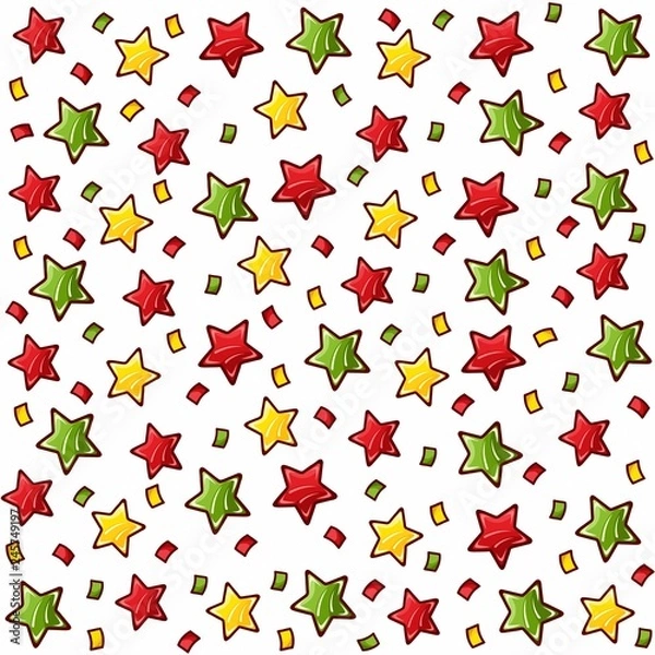 Fototapeta seamless pattern. Colored stars. confectionery pattern