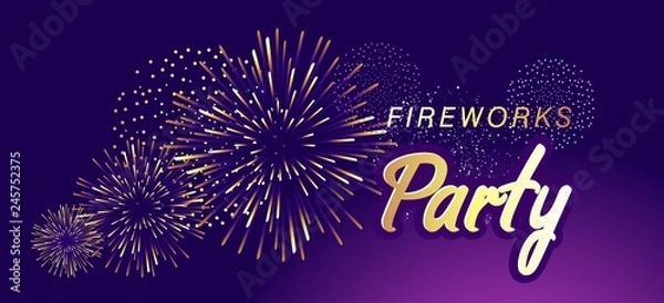 Obraz firework show banner