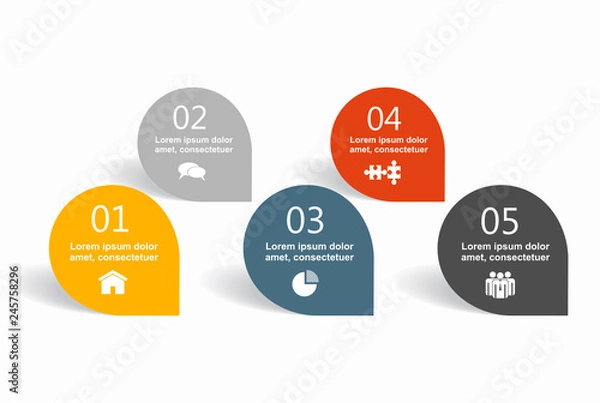 Obraz Infographic design template with place for your data. Vector illustration.