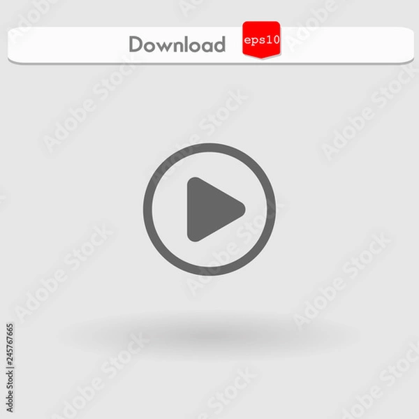 Fototapeta play-button vector icon