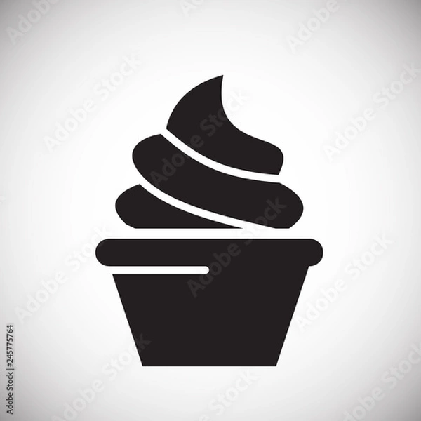 Fototapeta Cake icon on white background for graphic and web design, Modern simple vector sign. Internet concept. Trendy symbol for website design web button or mobile app