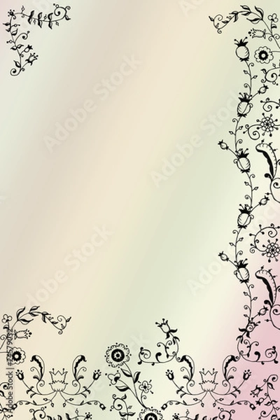 Fototapeta Blumen mit Platz für Text und Verlaufhintergrund