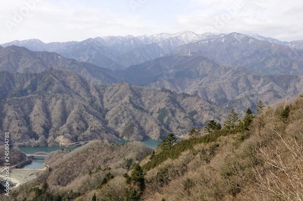 Fototapeta 雪の丹沢山地