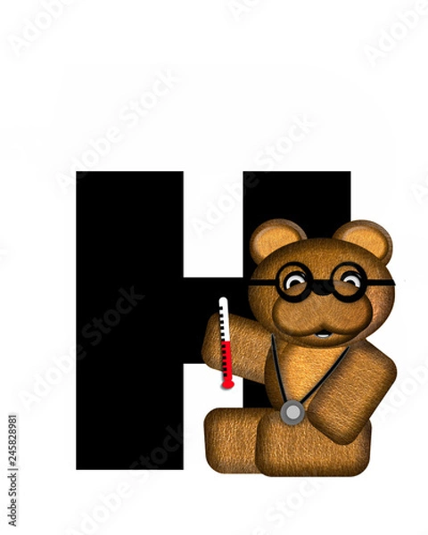 Obraz Alphabet Teddy Doctor Visit H