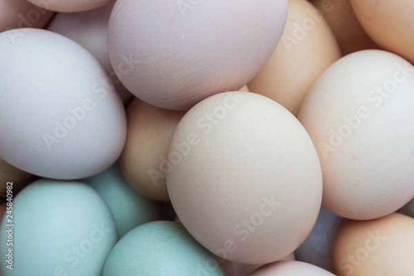 Obraz Closeup of a pile of eggs