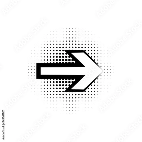 Obraz pop art, speech bubble, arrow icon. Element of speech bubble ic pop art style icon. Signs and symbols collection icon for websites, web design, mobile app