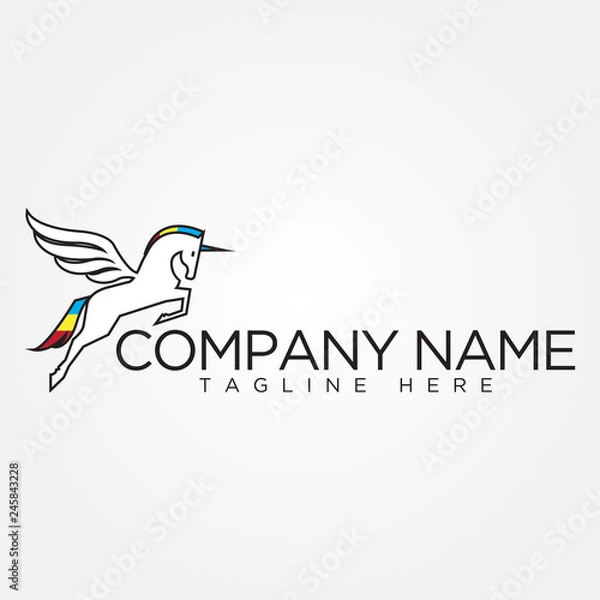 Obraz FLY UNICORN LOGO