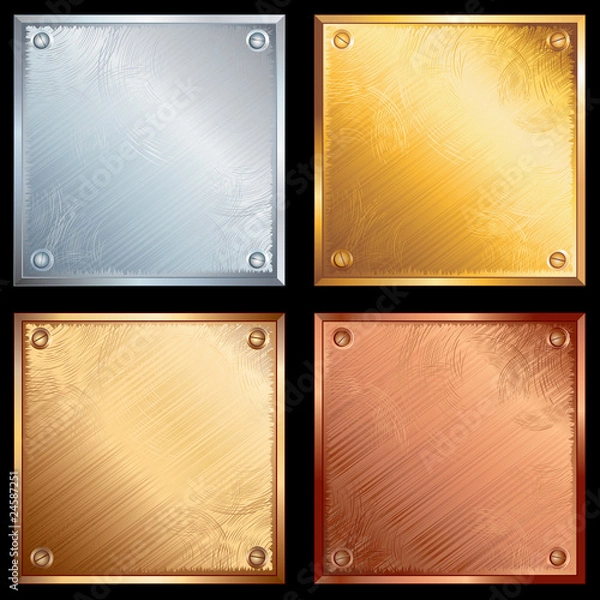 Obraz Metal plates set