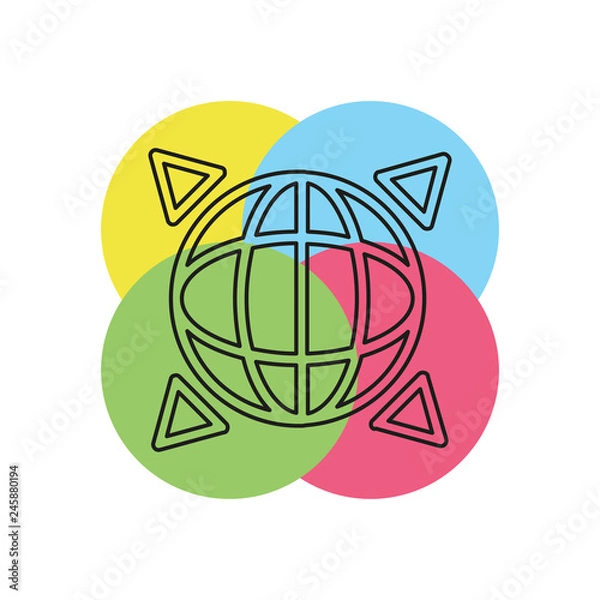 Obraz vector global gps icon - navigation