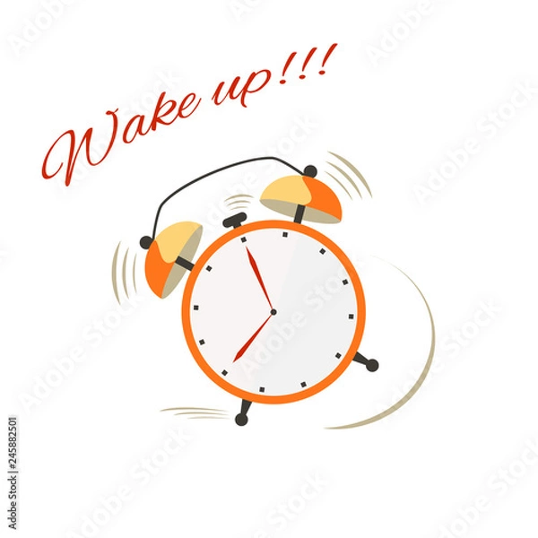 Obraz Vintage alarm clock on a white background