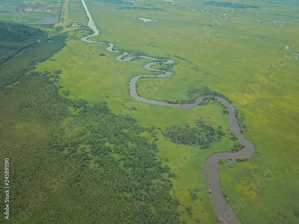Obraz 釧路湿原の空撮