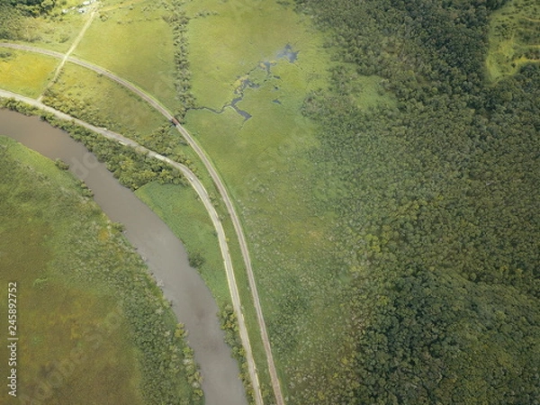 Obraz 釧路湿原国立公園の上空から