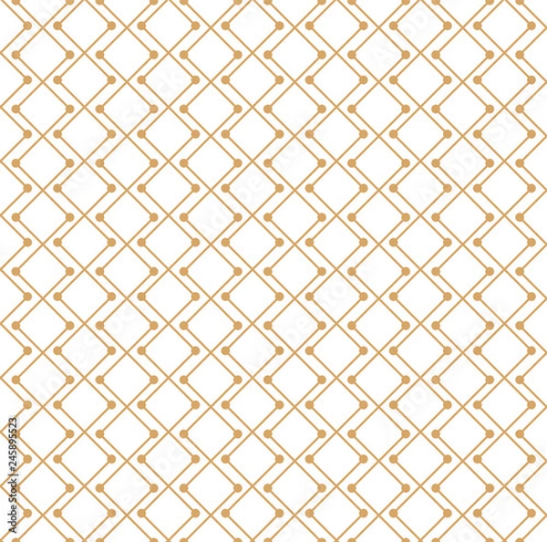Fototapeta Geometric linear pattern. Ornament for fabric, wallpaper and packaging. Decorative element for interior and design projects. Seamless abstract pattern. Background, template.