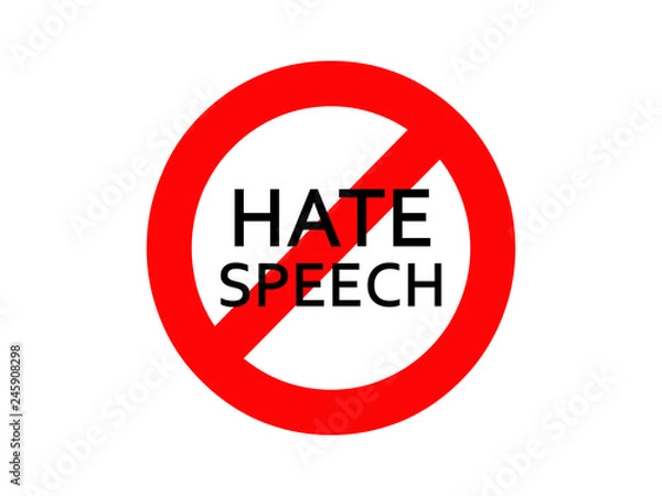 Obraz Stop hate speech conflict