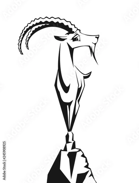 Obraz Steinbock Gipfelstürmer