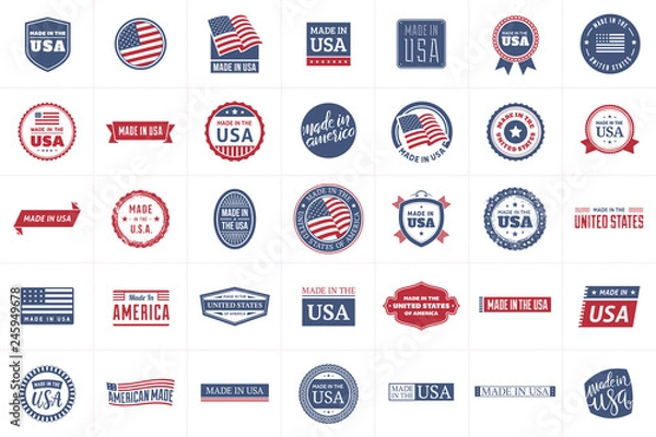 Obraz Made in the USA Labels