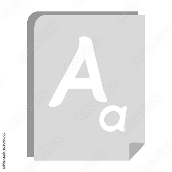 Fototapeta document bent corner and fonts