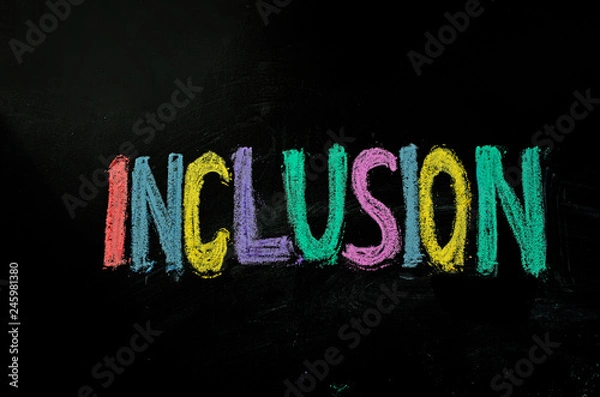 Obraz inclusion written on chalkboard