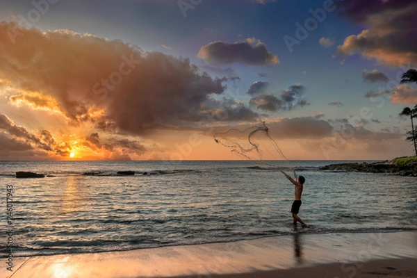 Obraz Sunset Fishing