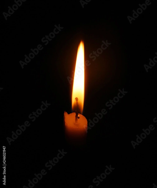 Obraz candle light with black background