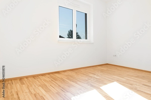 Fototapeta Empty white room with a view