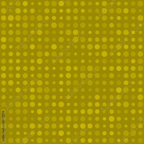 Fototapeta Abstract seamless pattern of small circles or pixels in various sizes in yellow colors
