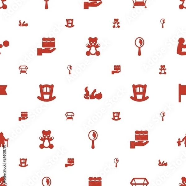 Fototapeta small icons pattern seamless white background