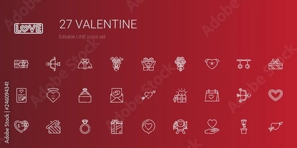 Obraz valentine icons set