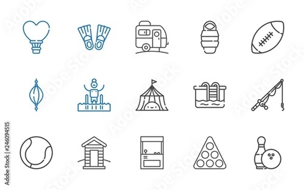 Obraz recreation icons set