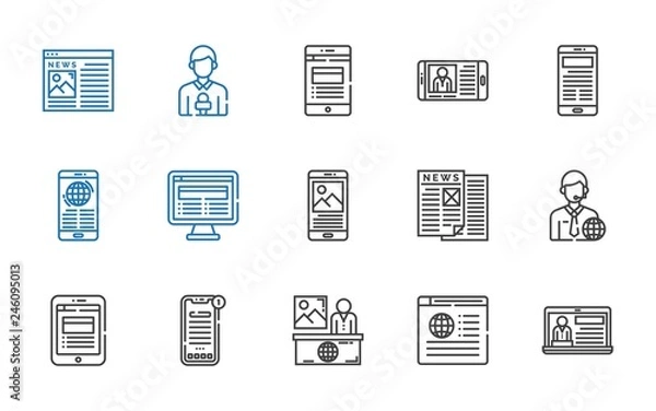 Obraz newspaper icons set