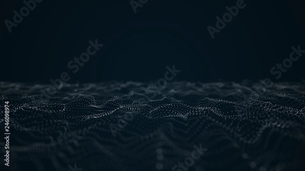 Obraz Particles wave background