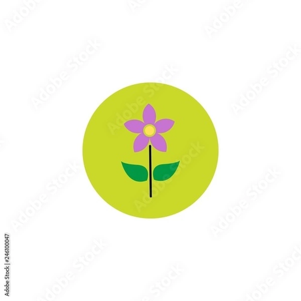 Fototapeta flower icon in circle vector