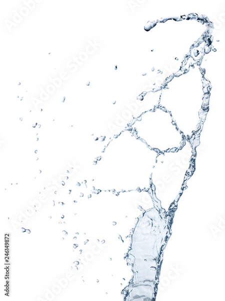 Fototapeta Water splash isolated on white background