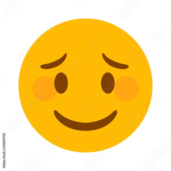 Fototapeta Smiling emoji face vector
