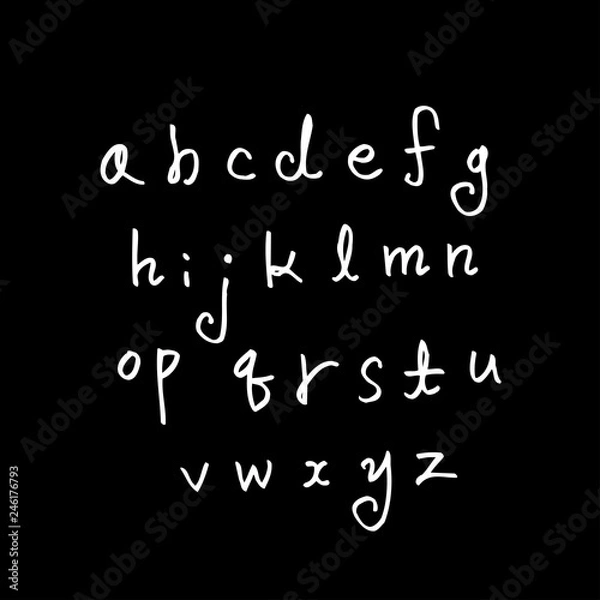 Fototapeta 알파벳 / 손으로 쓴 글씨체