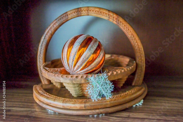 Fototapeta Ёлочная игрушка в корзинке