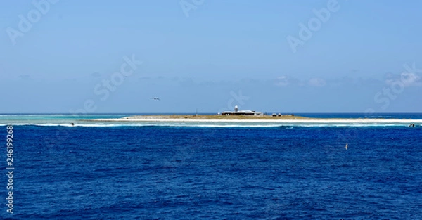Fototapeta Australian weather station on Willis Island, which is located 270 miles east of Cairns, Queensland in the Coral Sea