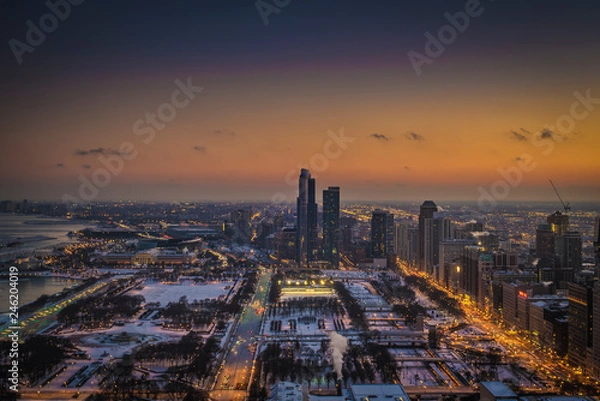 Obraz Cold Chicago Sunset