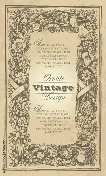 Fototapeta vintage frame design (vector)