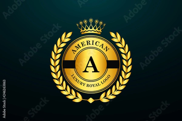 Obraz Luxury, Royal and Elegant Logo Vector Design