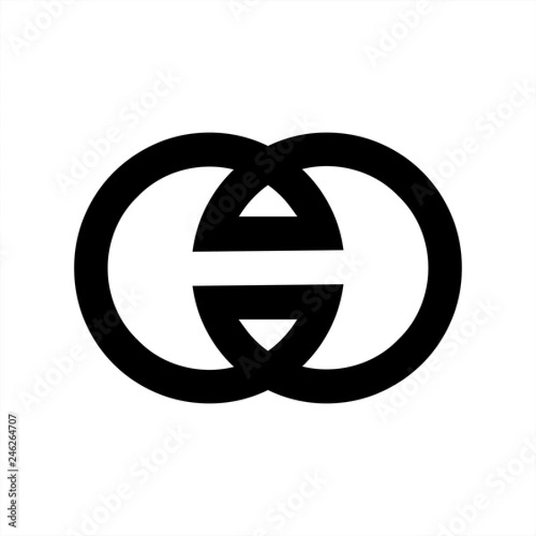 Fototapeta CC, CIC initials geometric logo