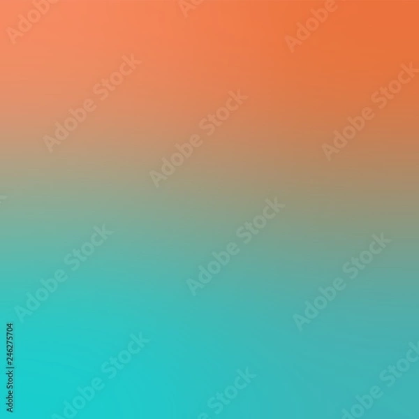 Fototapeta Orange Teal Trendy Gradient Background. Defocused Soft Blurred Backdrop