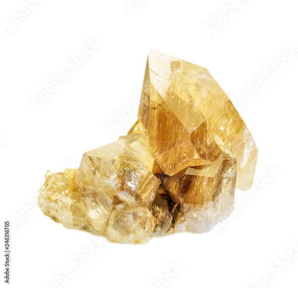 Fototapeta Quartz crystals with rutile