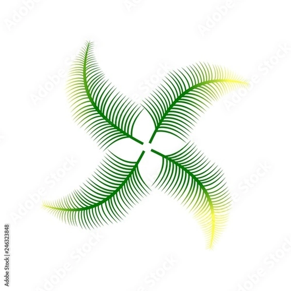 Fototapeta palm leaf logo design vector