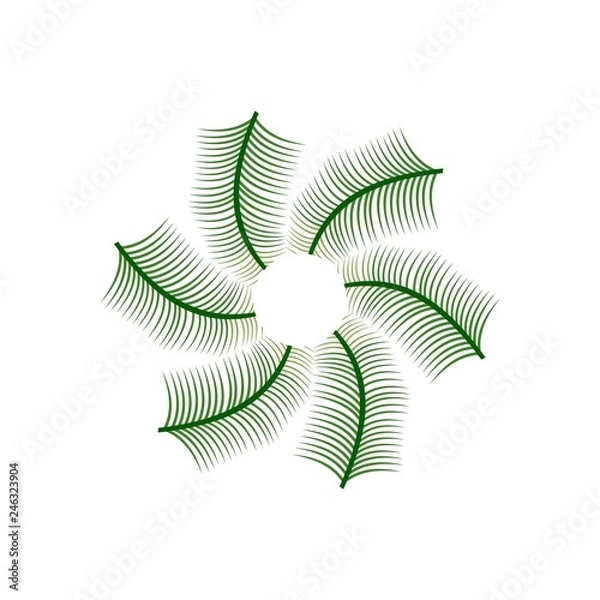 Fototapeta palm leaf logo design vector