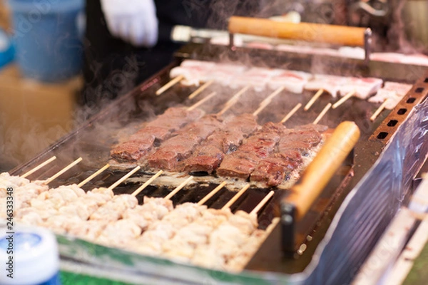 Obraz 屋台の串焼き